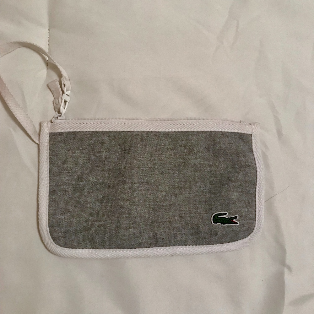 Lacoste Gray Wristlet